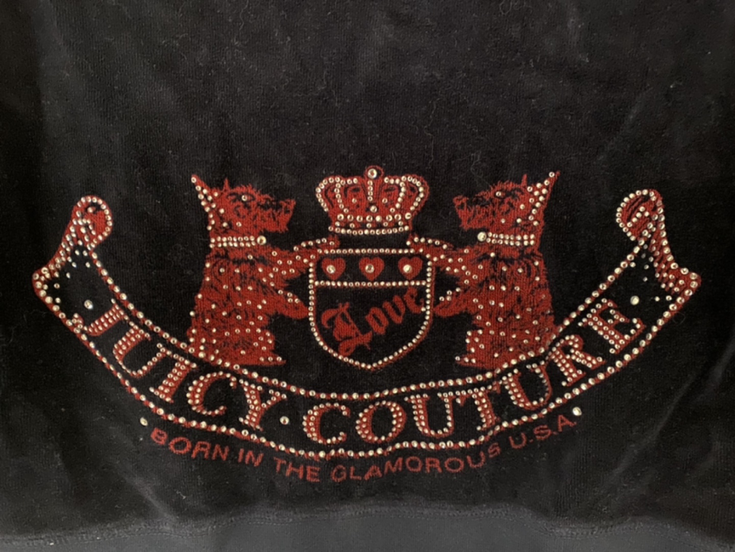 Women’s juicy couture velvet sweater with crystals image indicator(5)