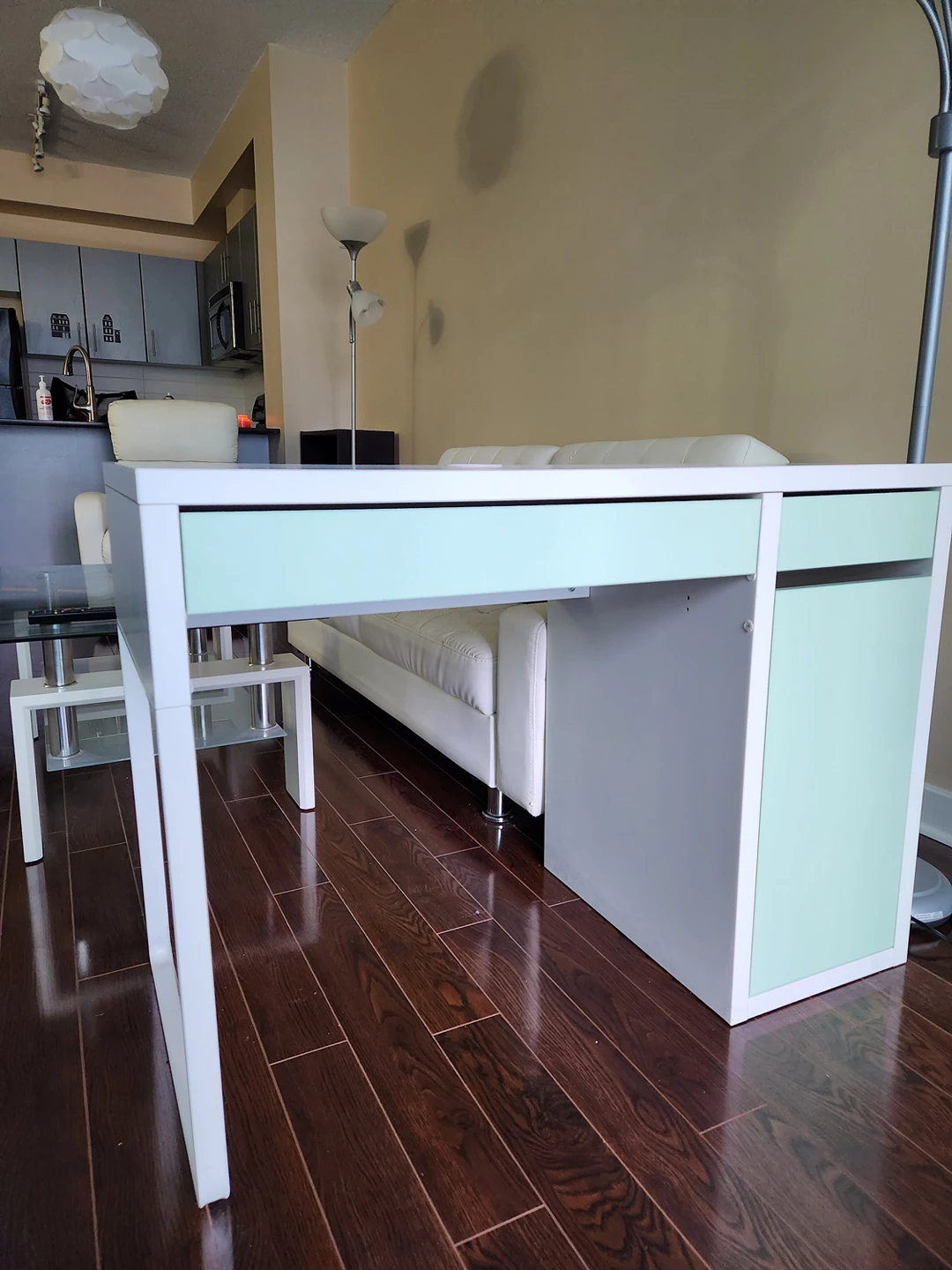 Ikea Micke Desk green and white