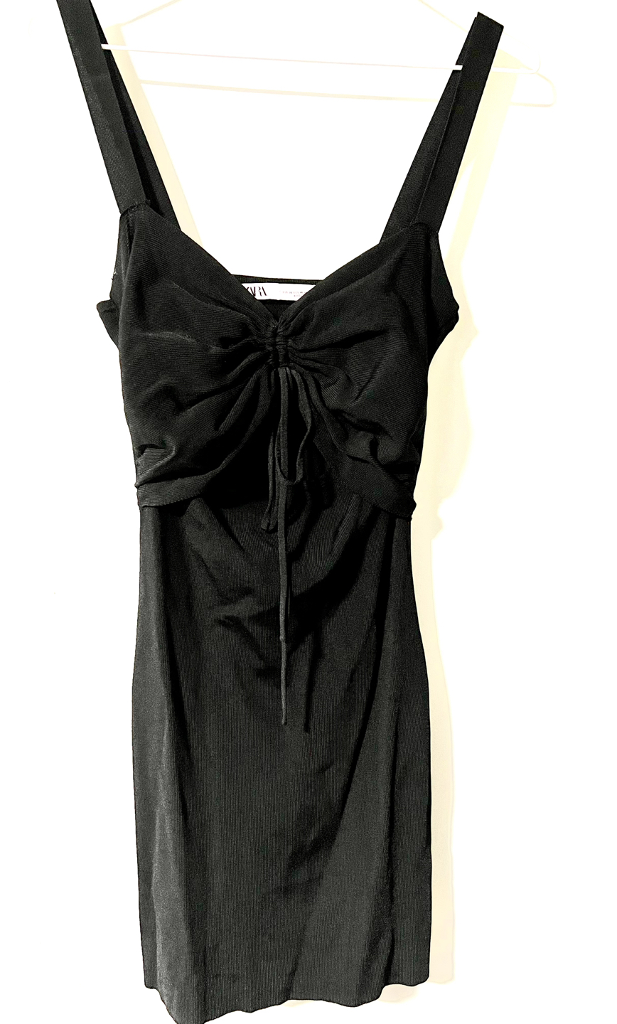 Zara stretchable new black dress