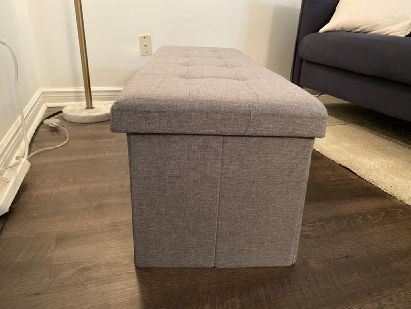 Storage Ottoman Bench/Foot Rest, Light Grey | Moving Sale image indicator(3)