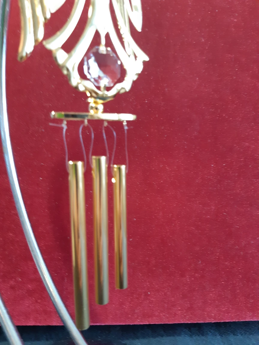 SWAROVSKI AUSTRIAN CRYSTAL WIND CHIME/ DOOR BELL 24K GOLD - photo 2
