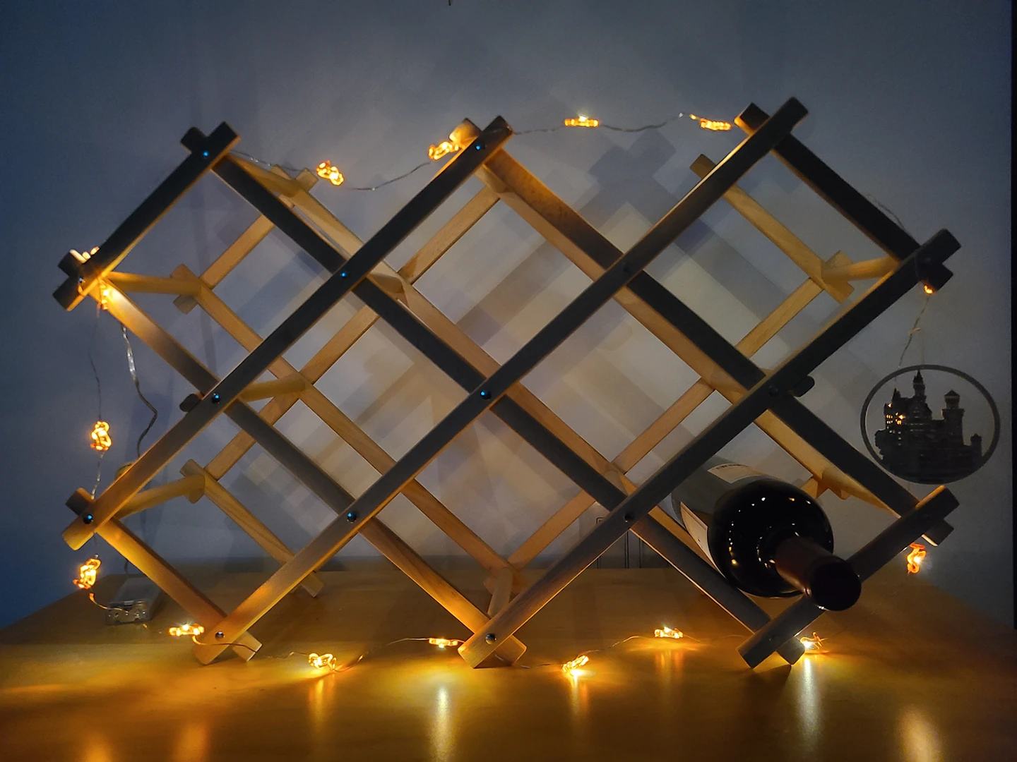 wine rack with stiring light (fordable) - photo 2