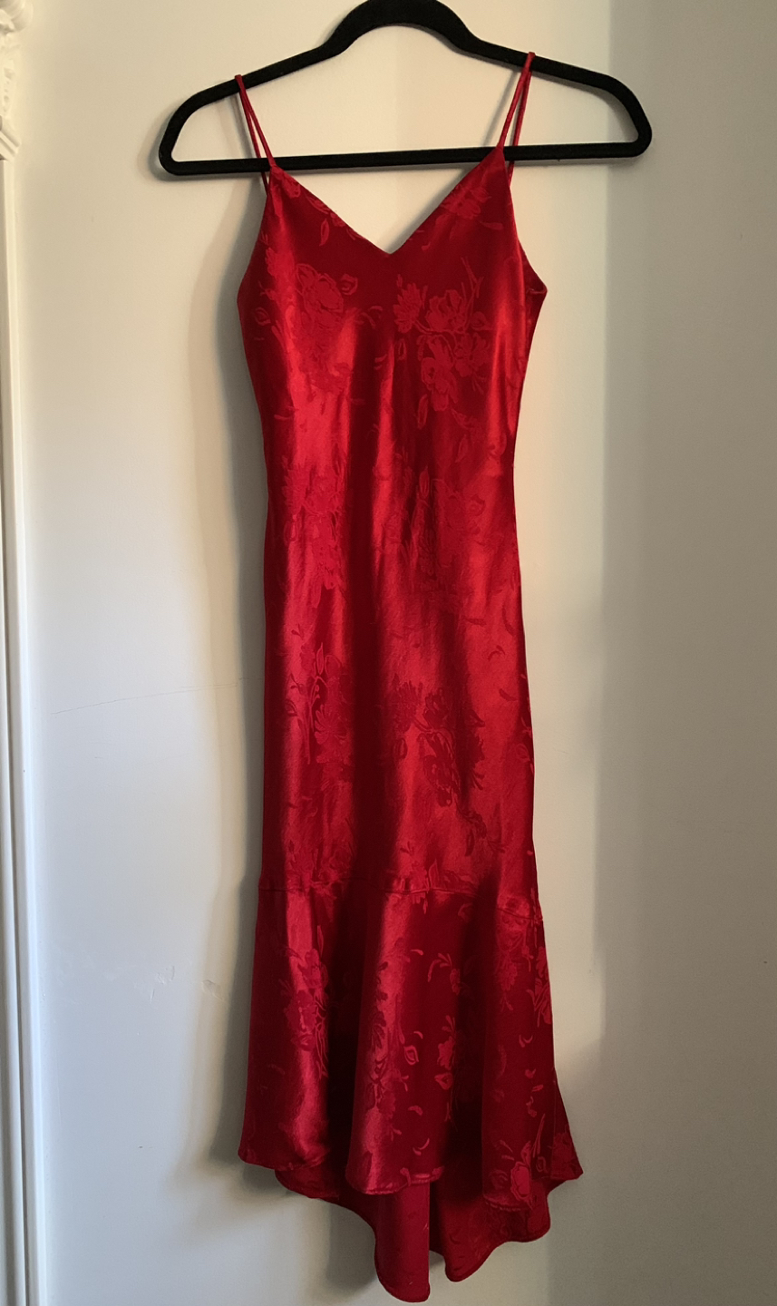Vintage elegant custom made red dress