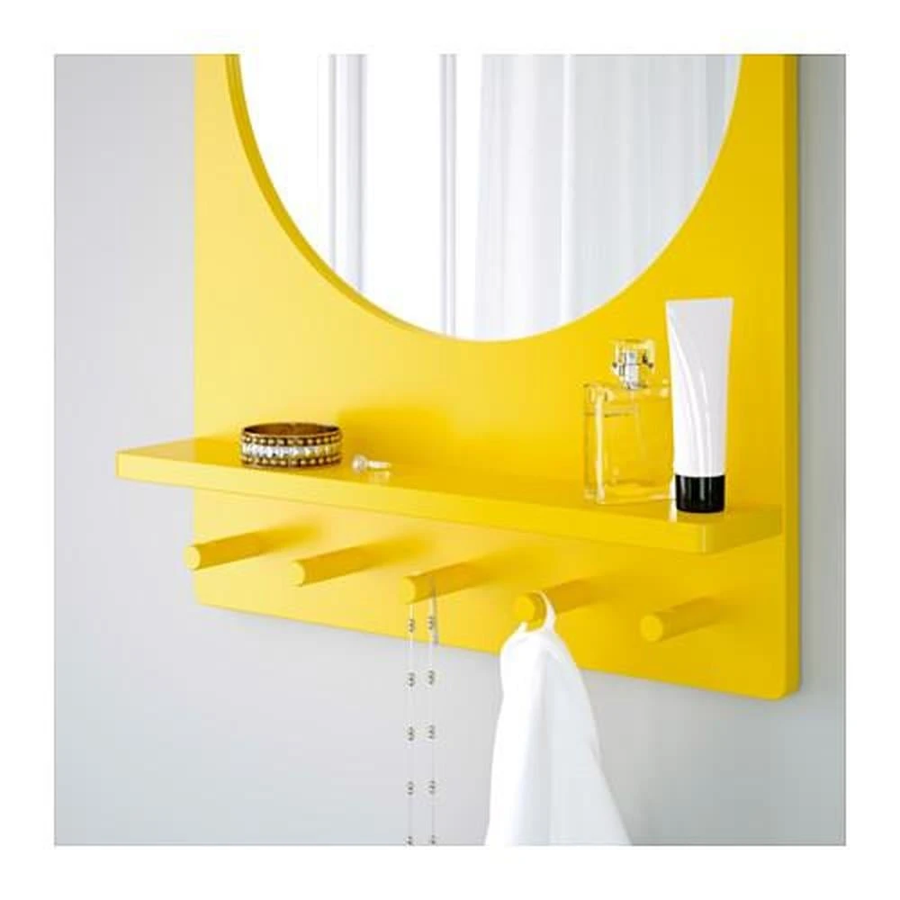 ikea hallway mirror with shelf and hooks - photo 3