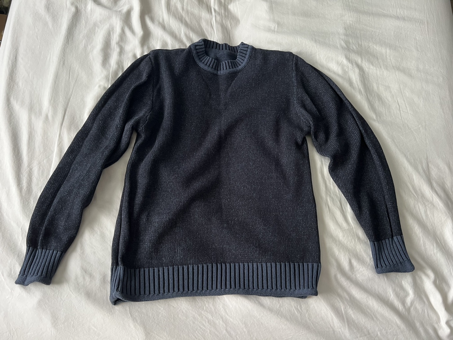 Knit Sweater - Navy / Light Blue - Mens Large thumbnail