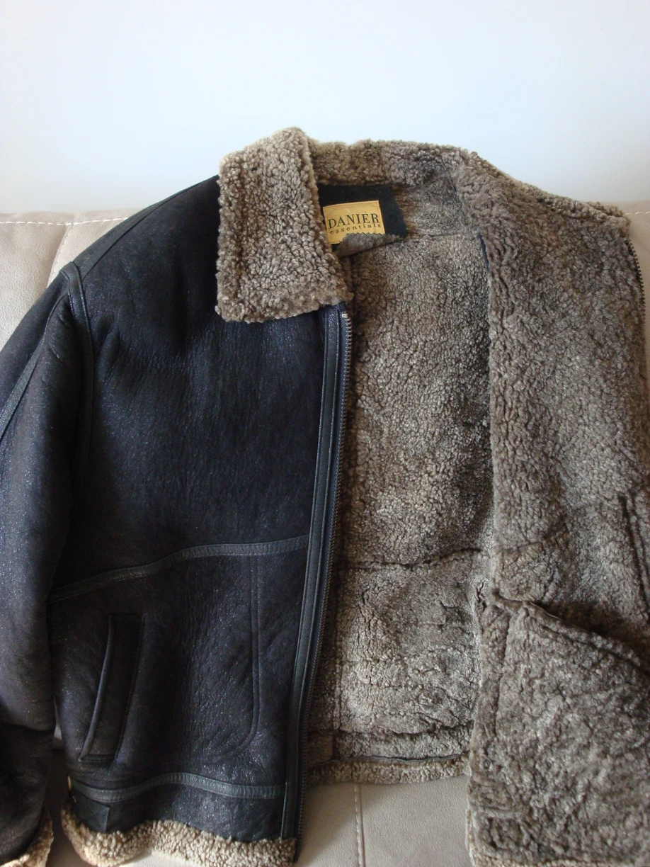 DANIER ESSENTIALS MEN BROWN JACKET %100 SHEARLING LAMB - CANADA - photo 2