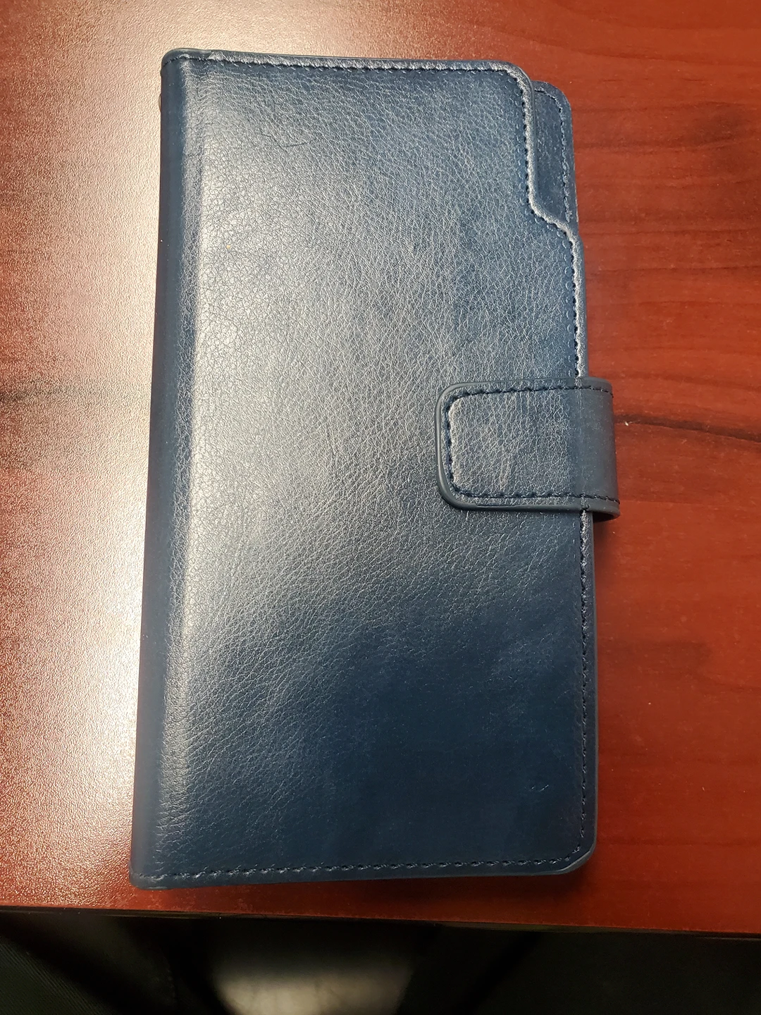 #freecycle BLUE LEATHER PHONE CASE w/card and ID HOLDER thumbnail