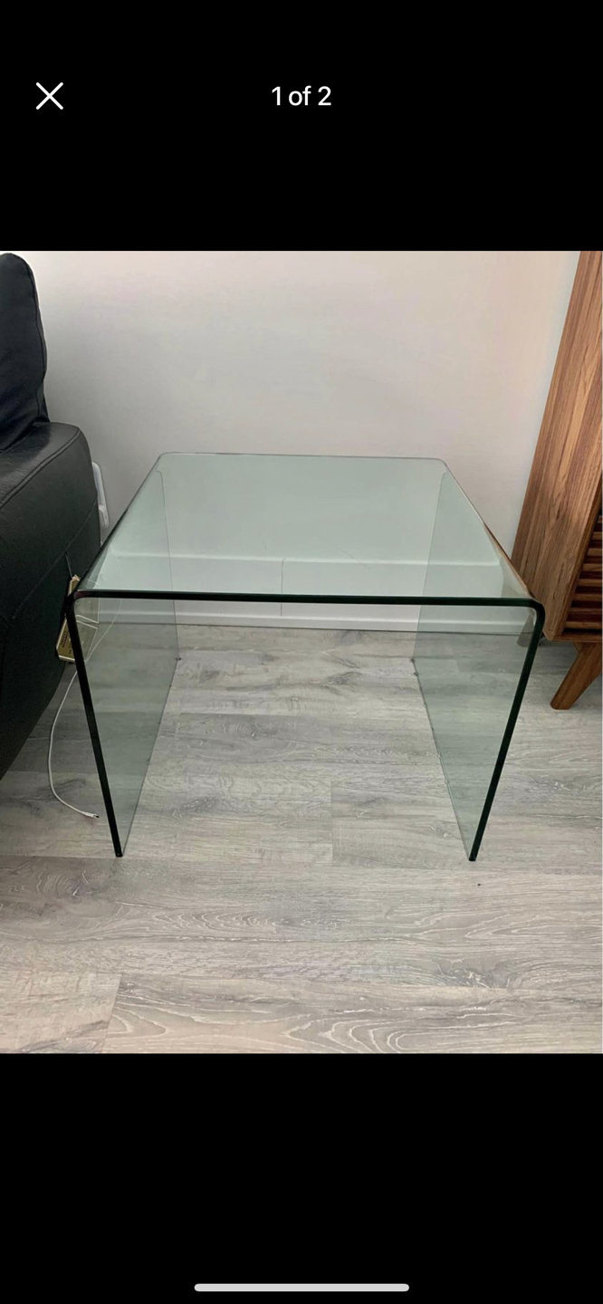 Waterfall tempered glass coffee table - photo 4