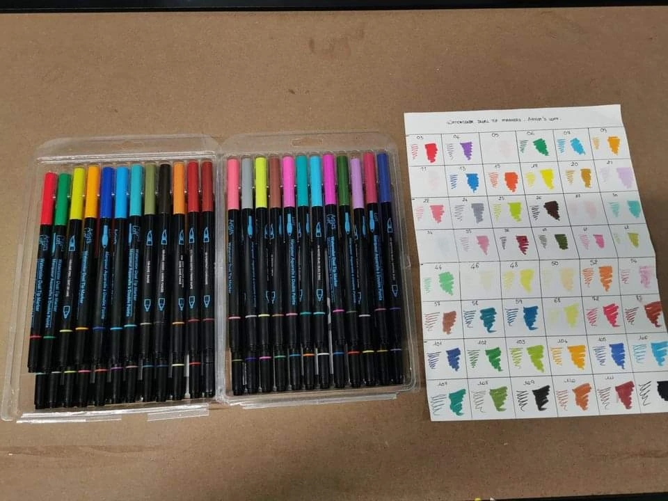 Watercolor dual tips markers - Like new thumbnail