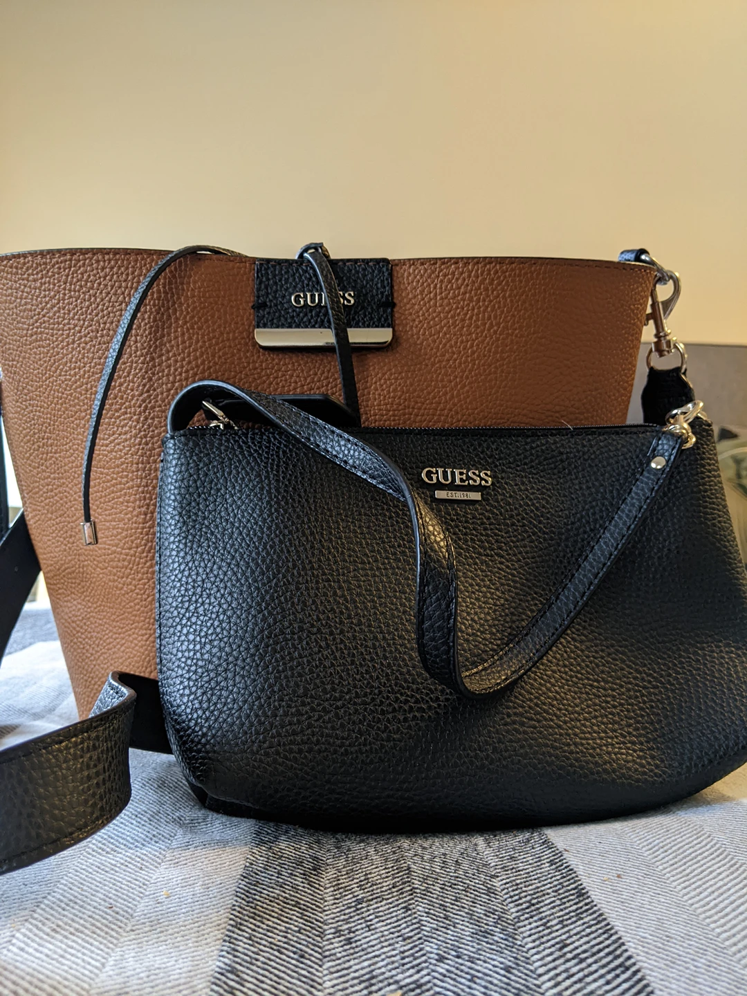 Black Reversible GUESS Crossbody Bag image indicator(6)