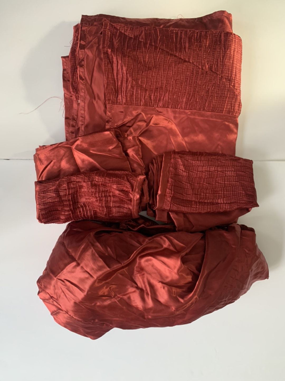 Queen size Double sheet set - Crinkle Satin