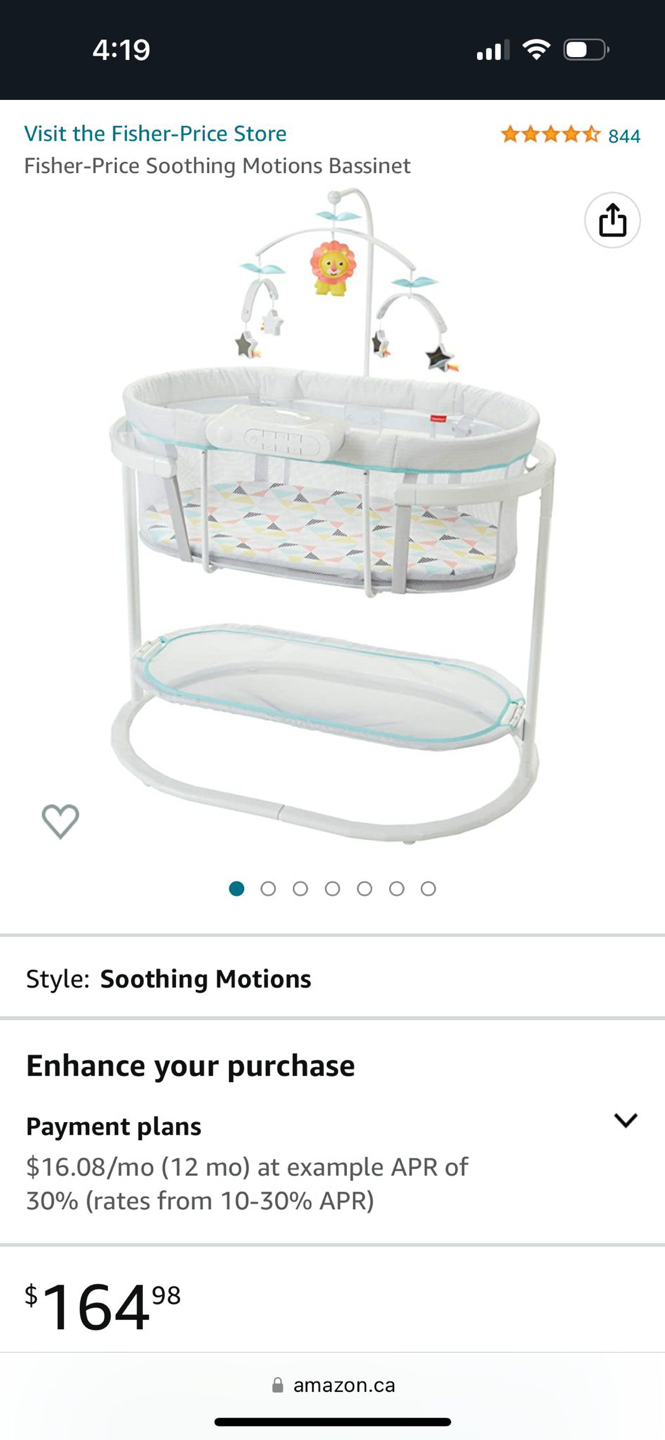 Fisher-Price Soothing Motions Bassinet