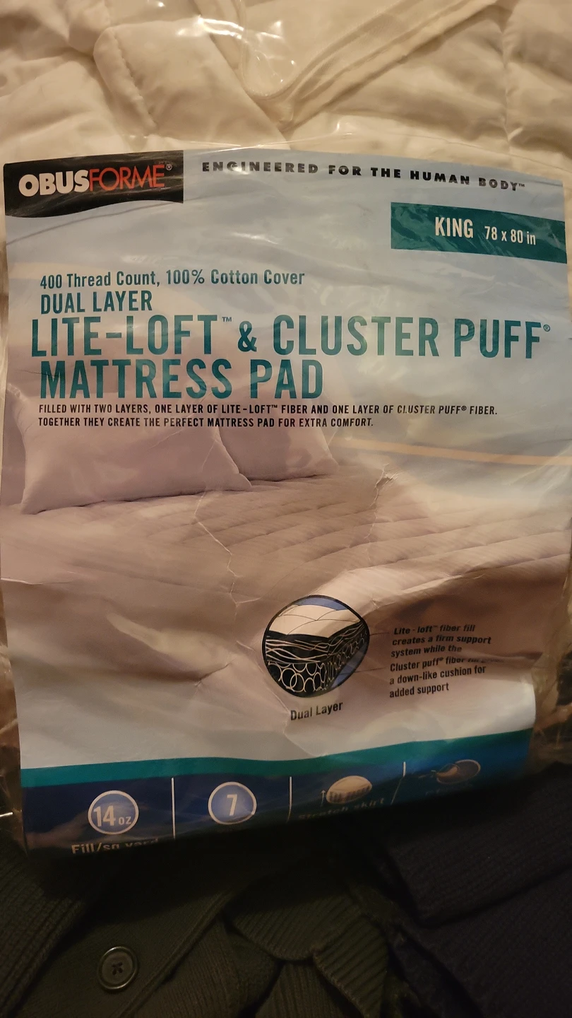 obusform mattress pillow top (king)