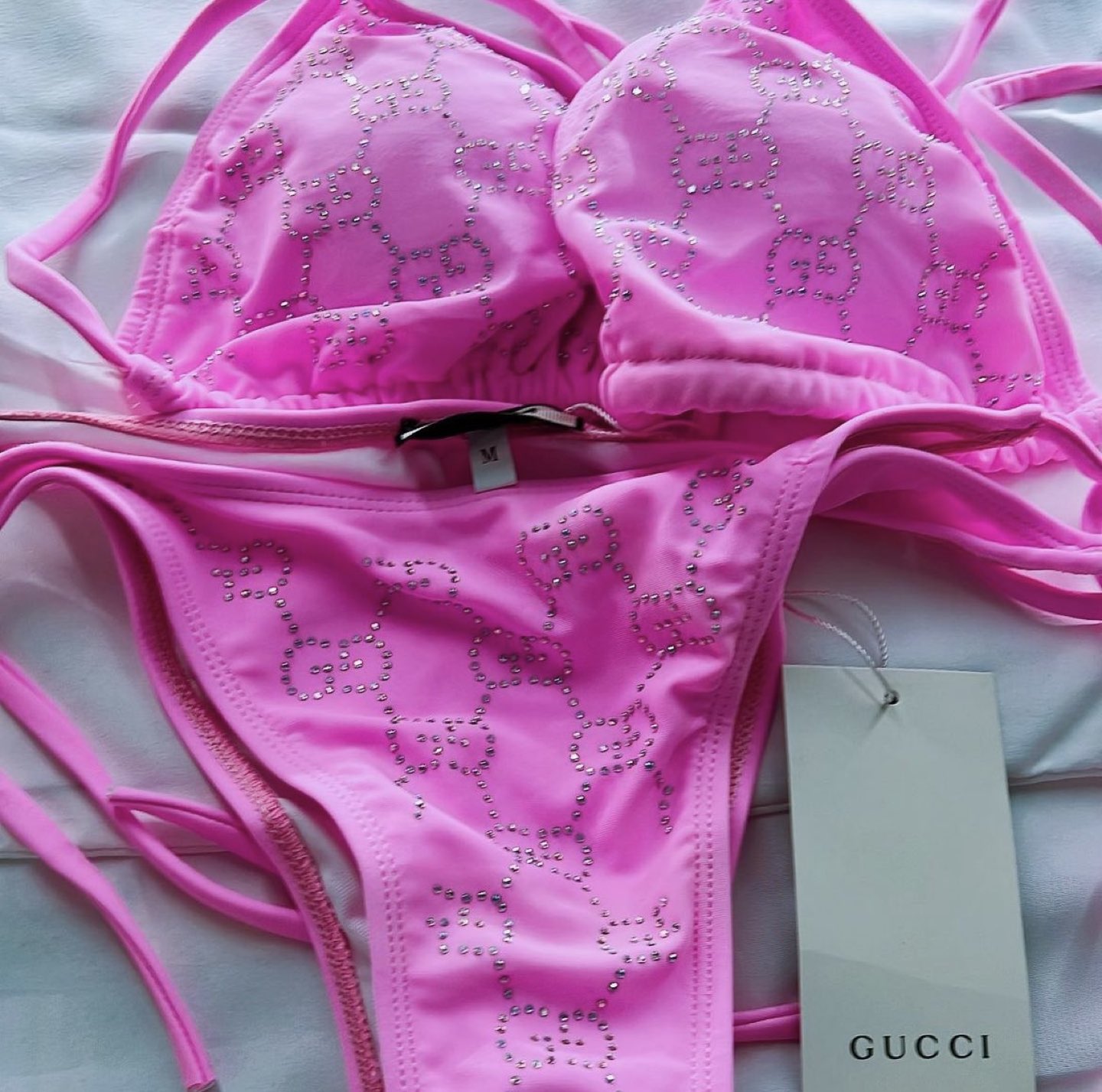 Pink bling bikini