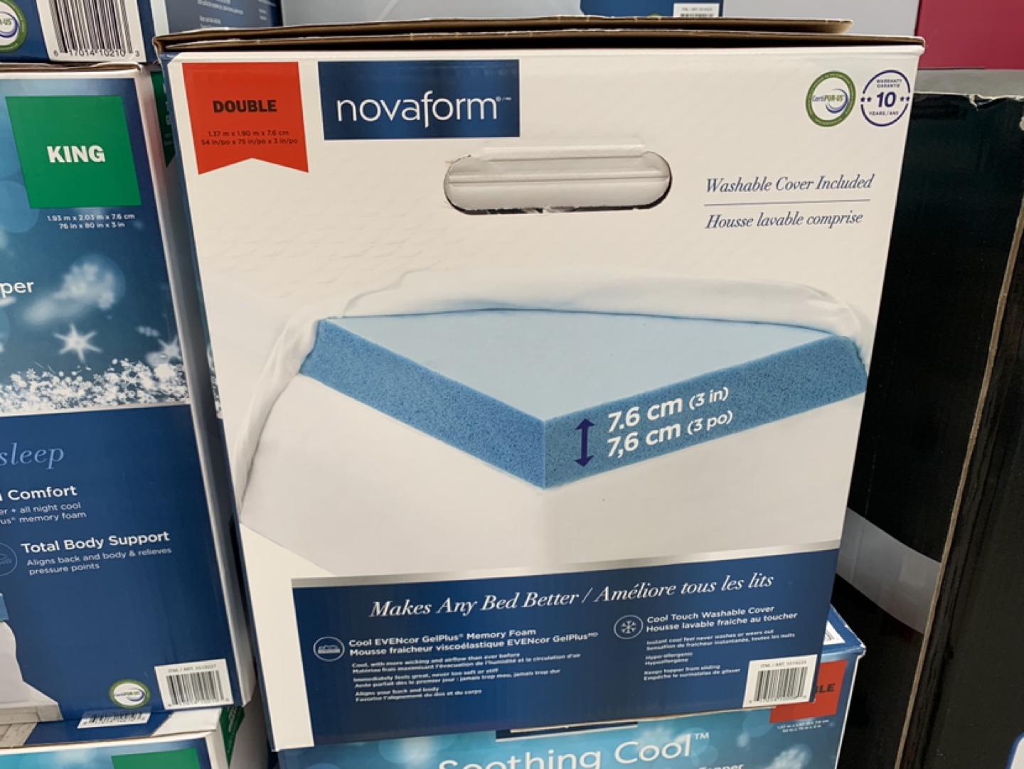 Double size bed, boxspring, mattress topper sale - photo 4