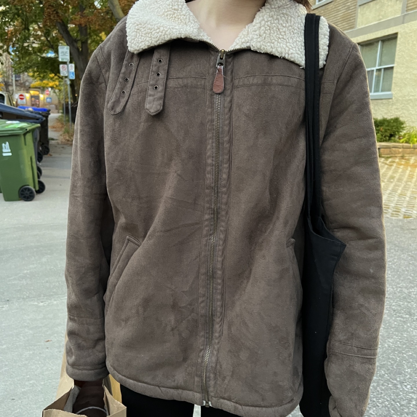 Suede-like Jacket with Fleece Lining image indicator(6)