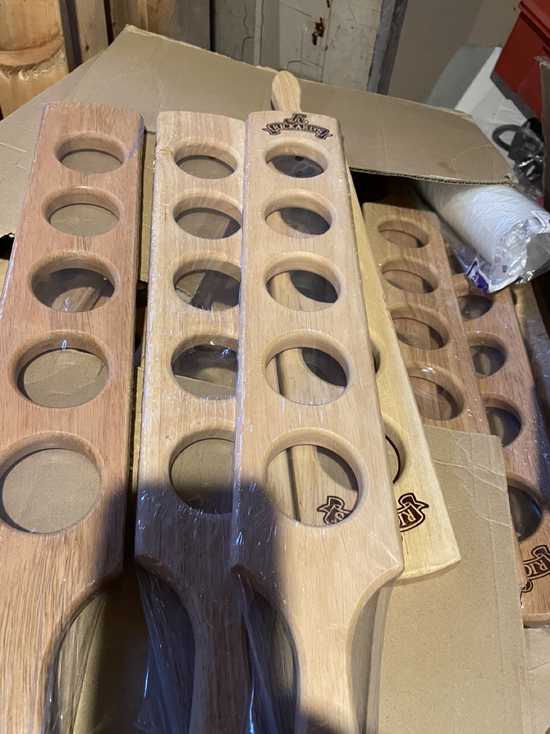 beer flight , sample paddle