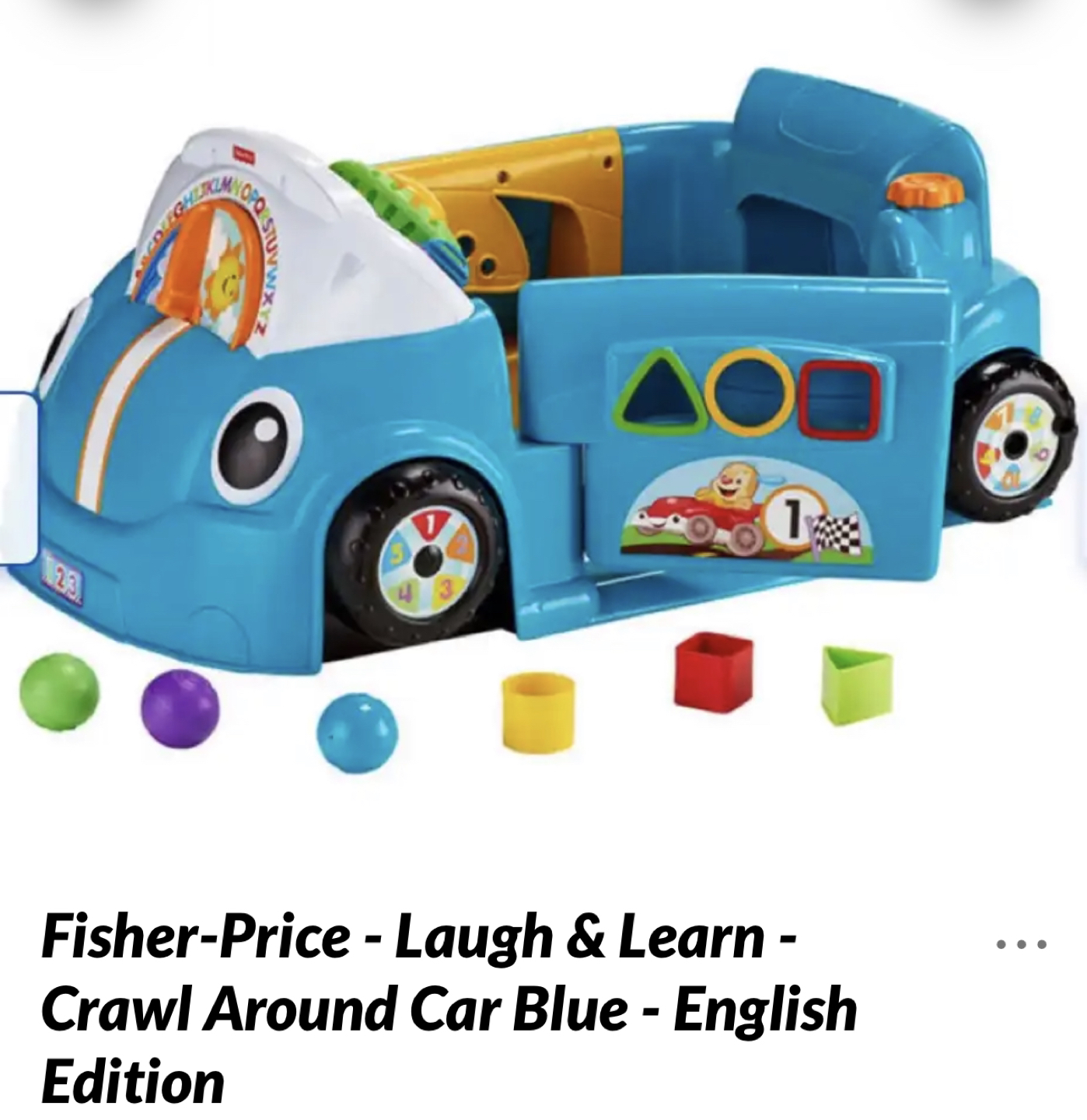 Fisher Price laugh learn crawl around blue car