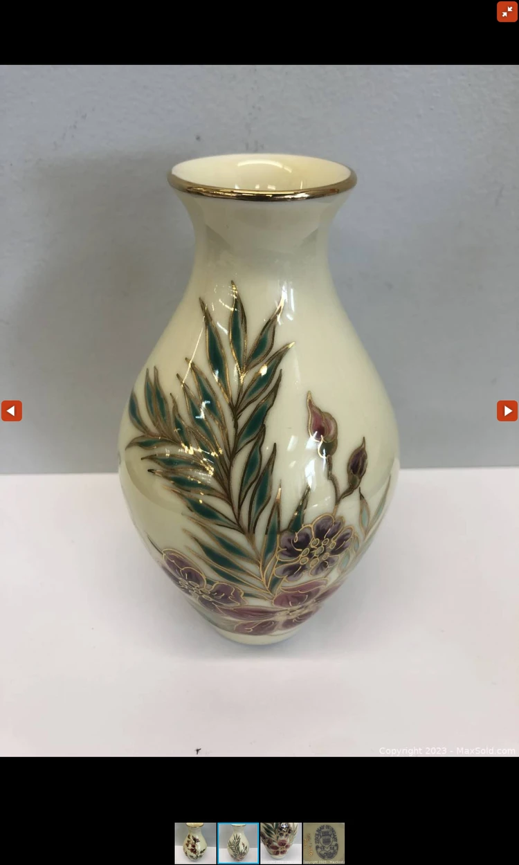 Vintage Signed and Numbered Zsolnay Handpainted Vase image indicator(2)