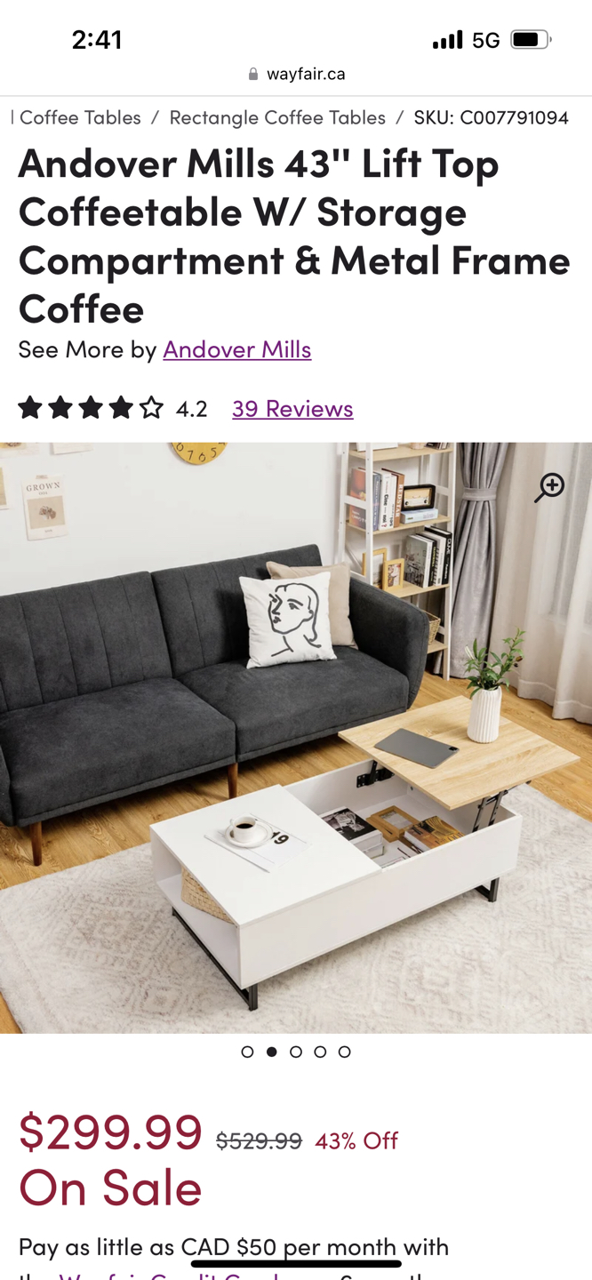 Coffee table - BRAND NEW IN BOX UNOPENED - photo 2
