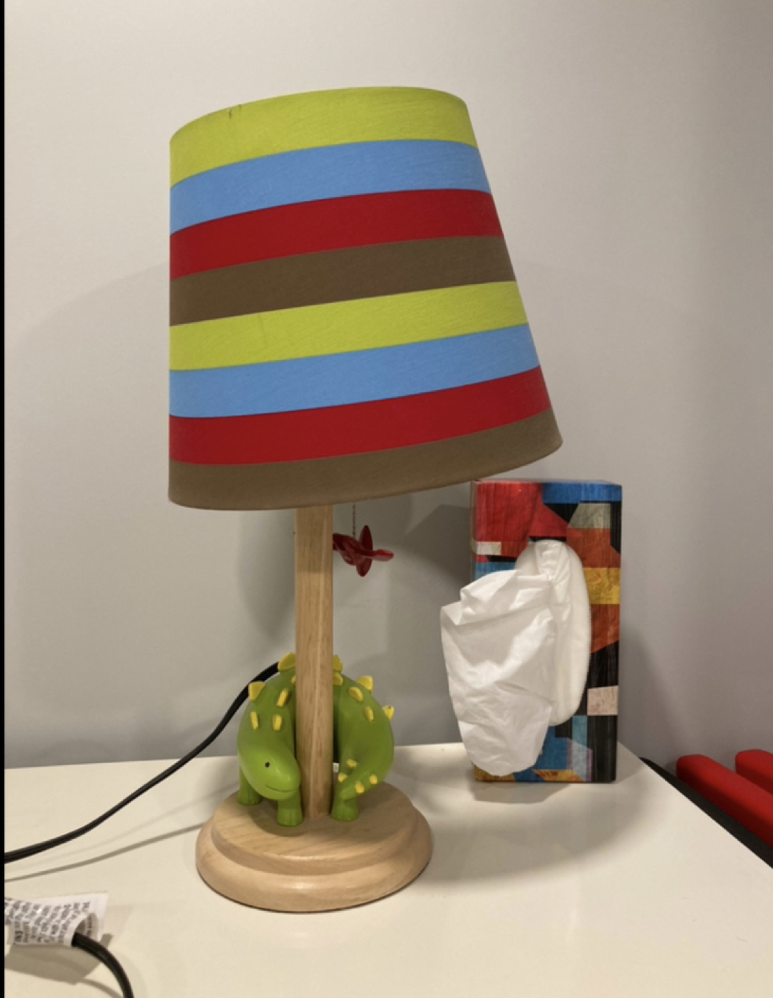 Dinosaur Stripe Nursery Lamp thumbnail
