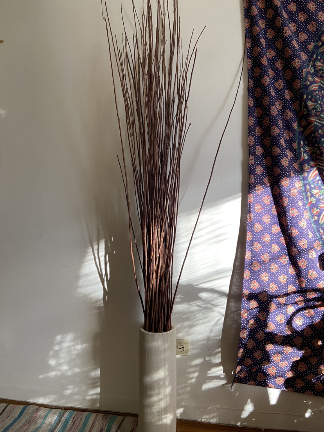 Boho decorative sticks and ceramic holder