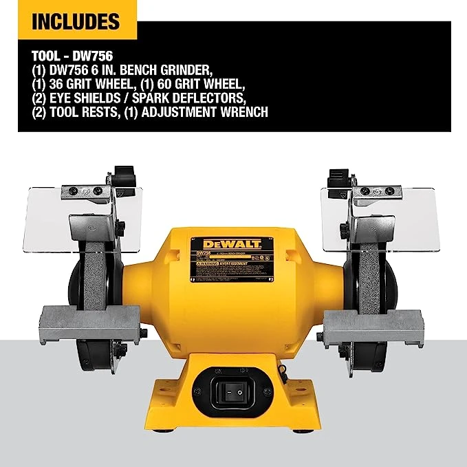 DEWALT Bench Grinder, 6-Inch (DW756) - photo 2