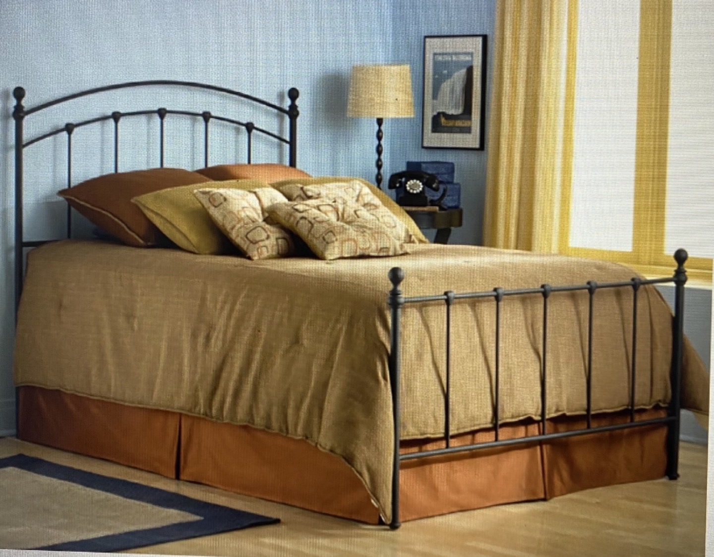 Wrought iron double bed frame