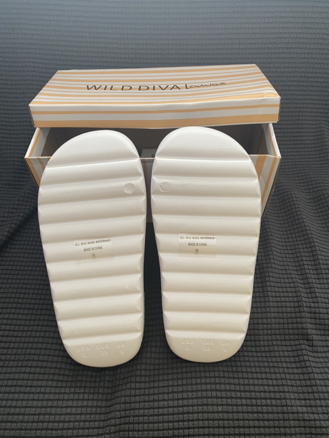 Rhinestone white slides slippers - photo 5