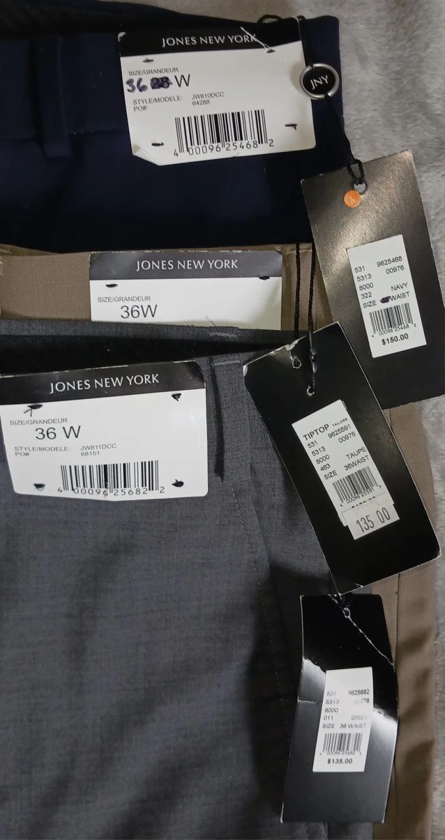 3 pair Mens Jones New York dress pants - photo 2