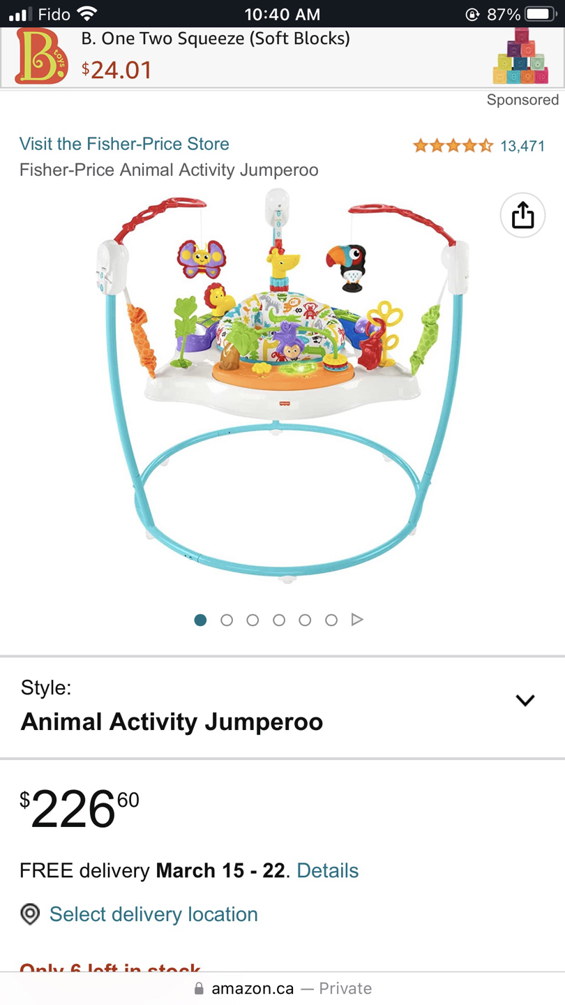 Baby activity jumper (New in box)🏀 thumbnail