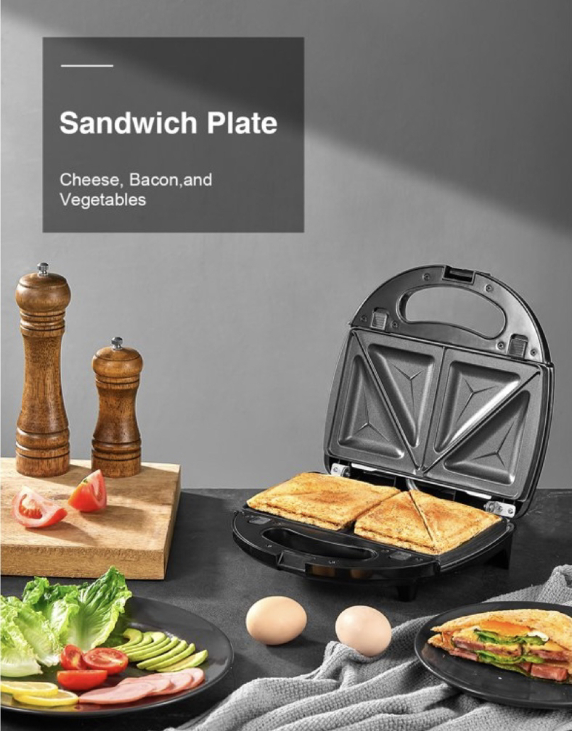 AICOK sandwich maker & waffle maker - photo 5