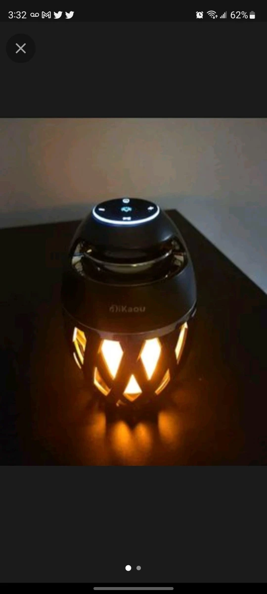 Brand new in box LED flame/night light Bluetooth stereo speaker - photo 2