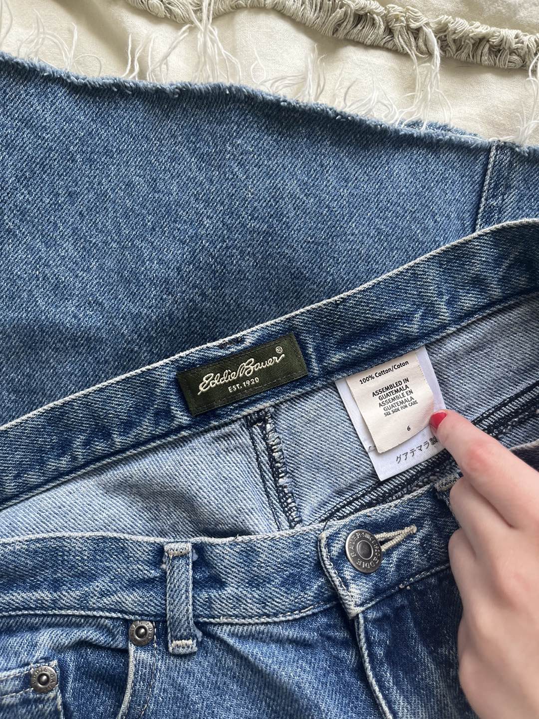 cute vintage jean skirt thumbnail