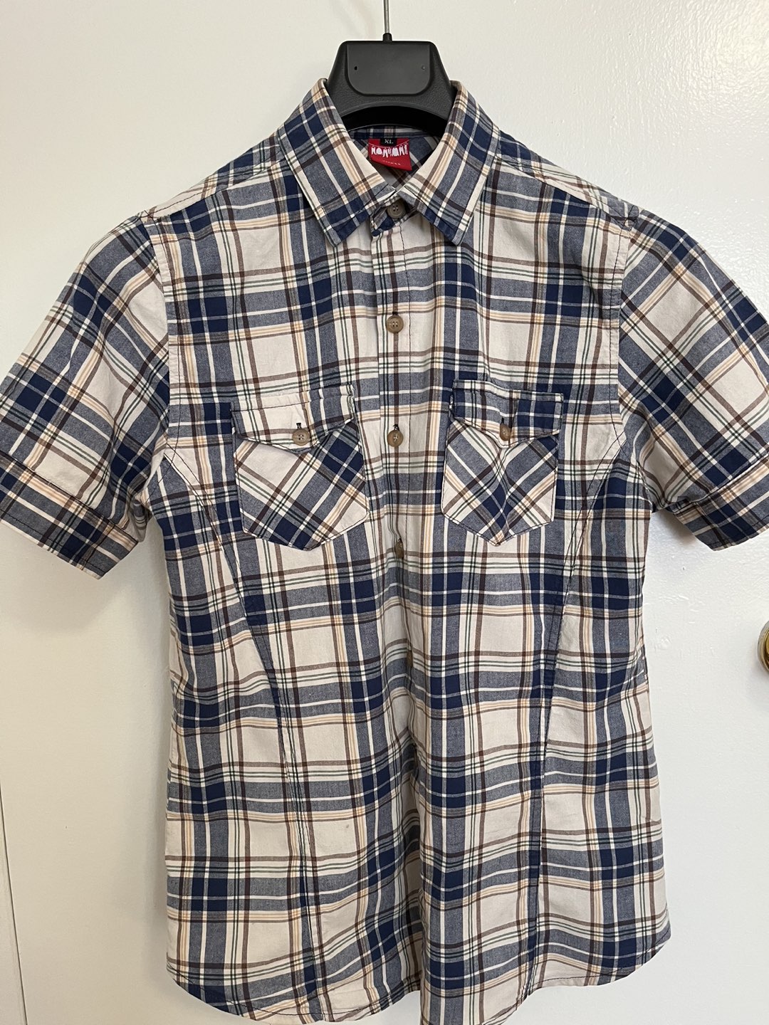 Dwell Plaid Cropped short -Sleeve button down thumbnail