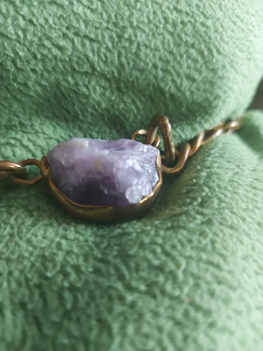 🎁!! Amethyst and brass choker image indicator(5)