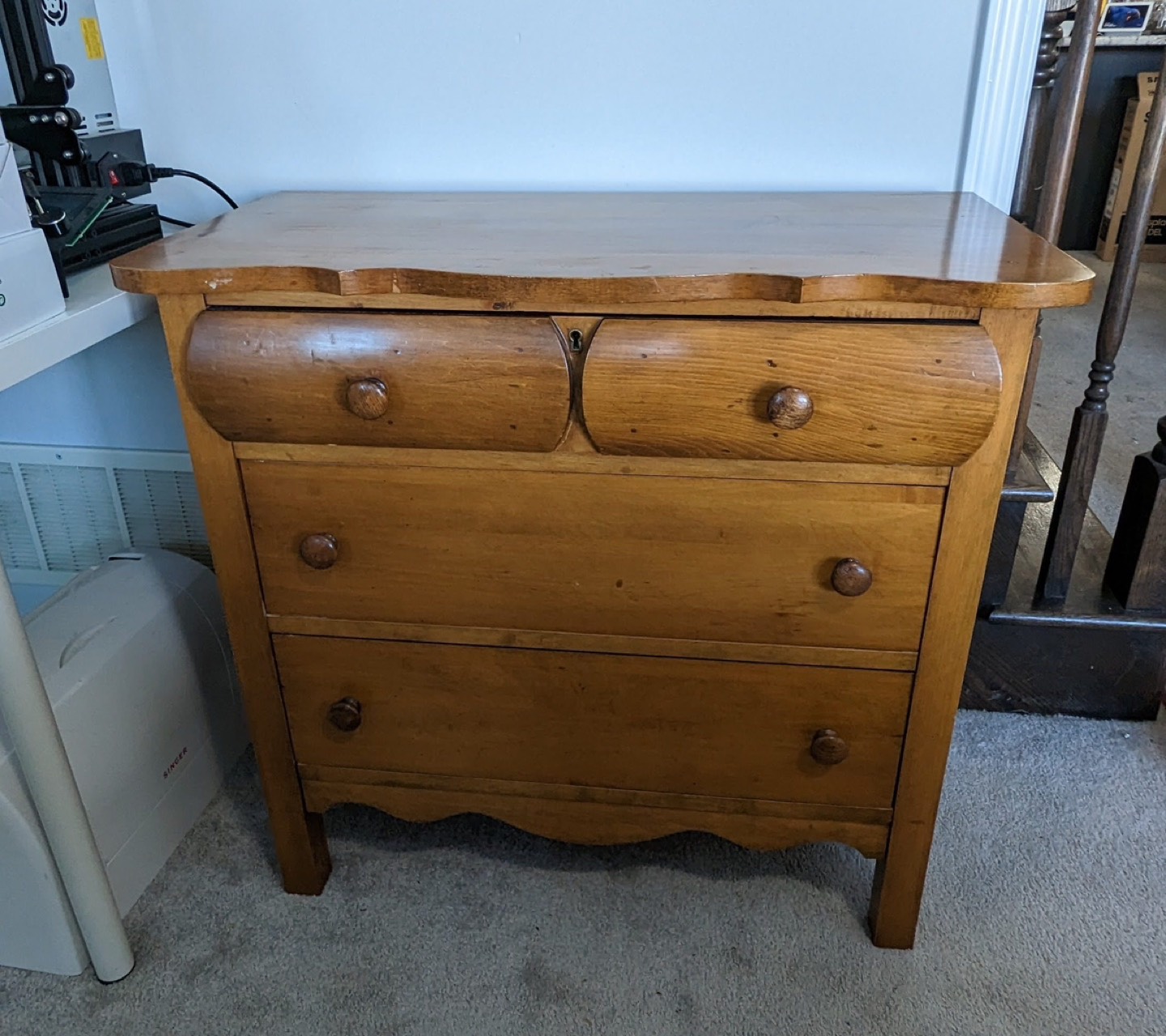 Solid wood dresser