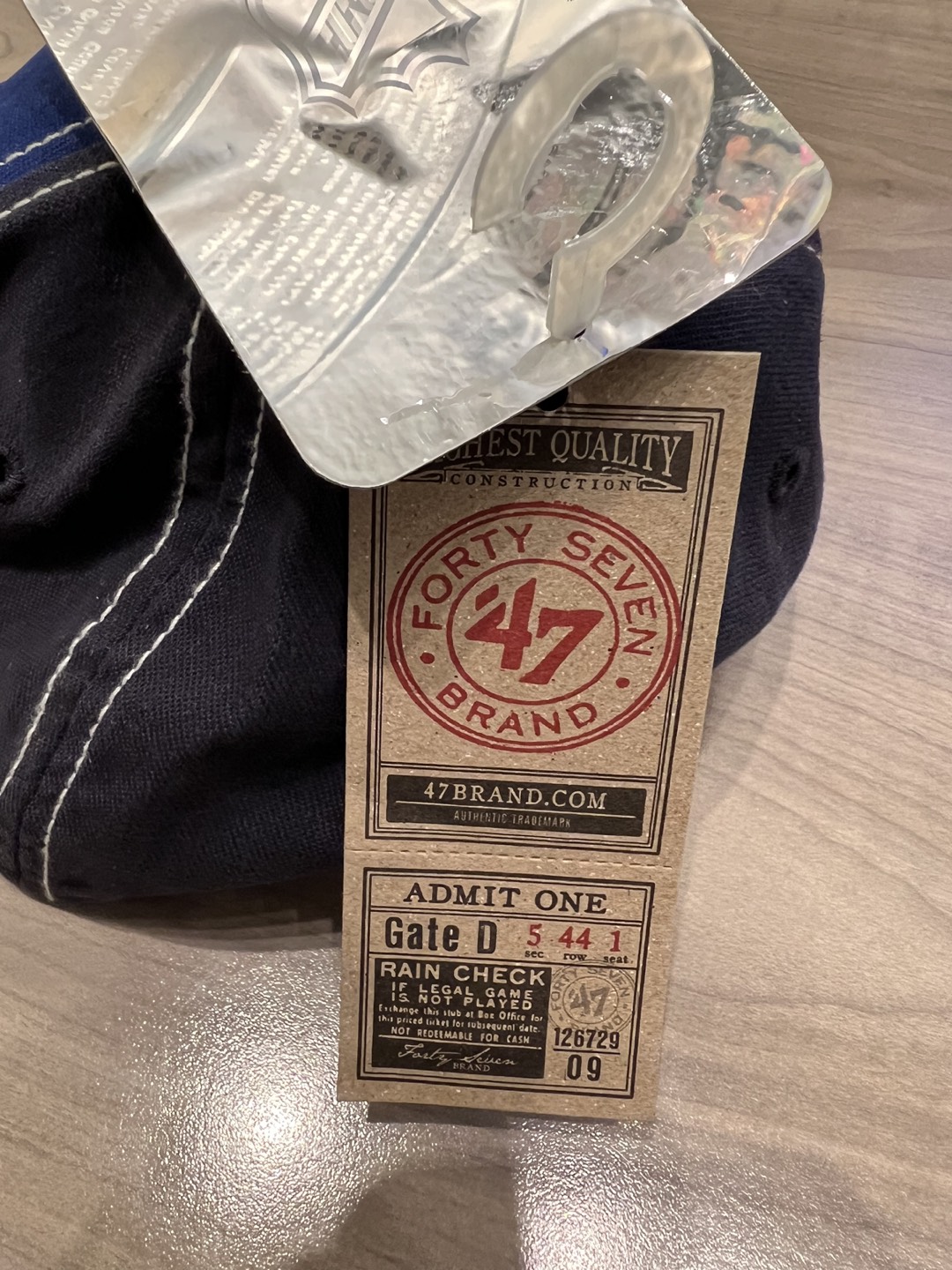 Canucks 47 Brand official NHL fitted hat in youth size image indicator(4)