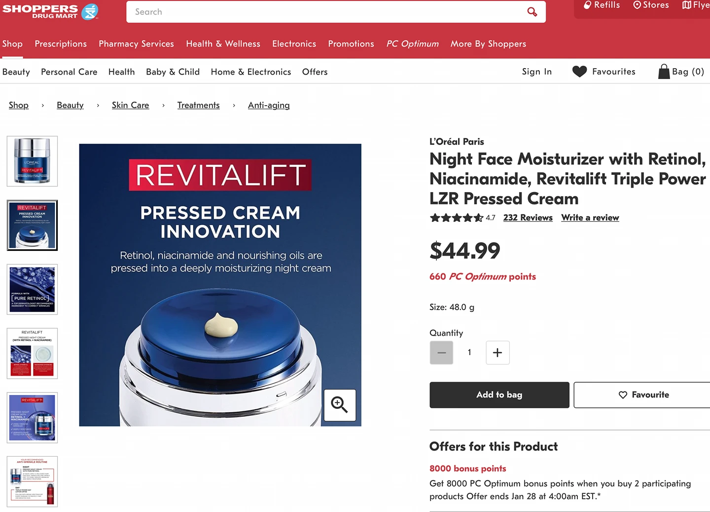 L'Oréal Paris Revitalift Triple Power LZR  (Face Moisturizer) image indicator(4)