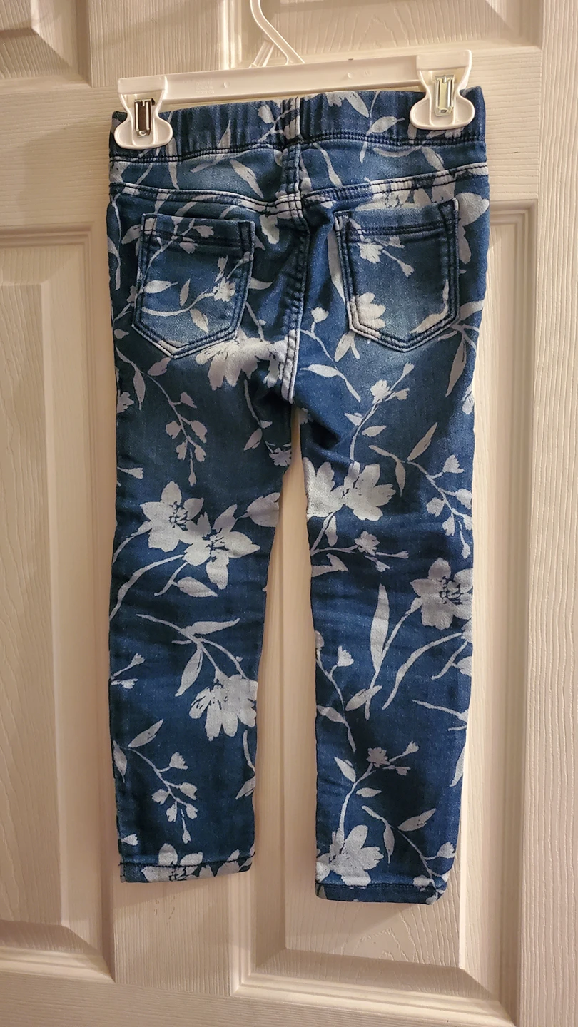 Toddler Girl Flower Jeggings 4T image indicator(2)