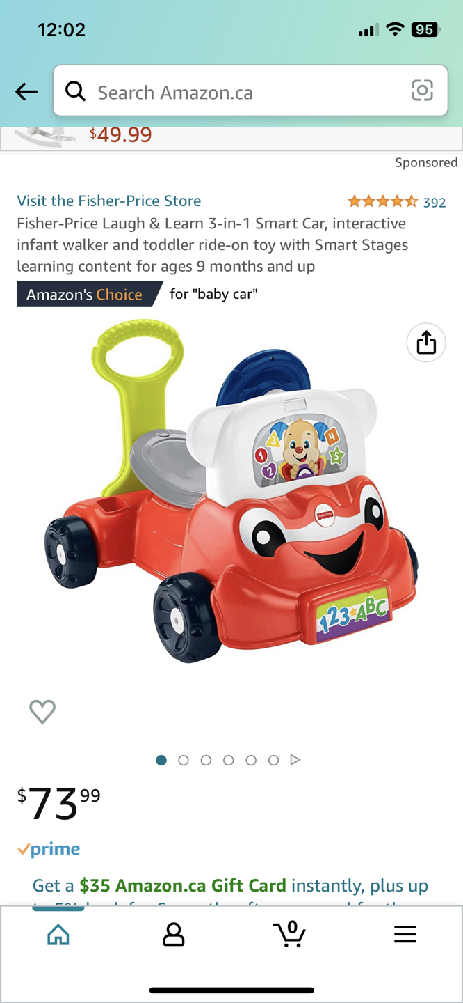 Fisher Price smart car for ages 9months and up - photo 2