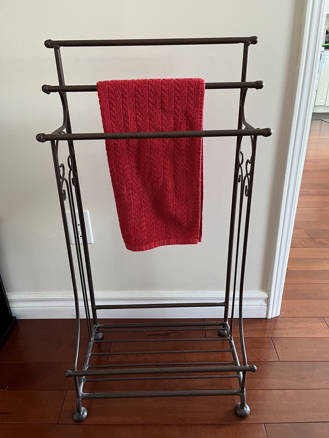 Metal Towel Rack brown three bars - photo 3