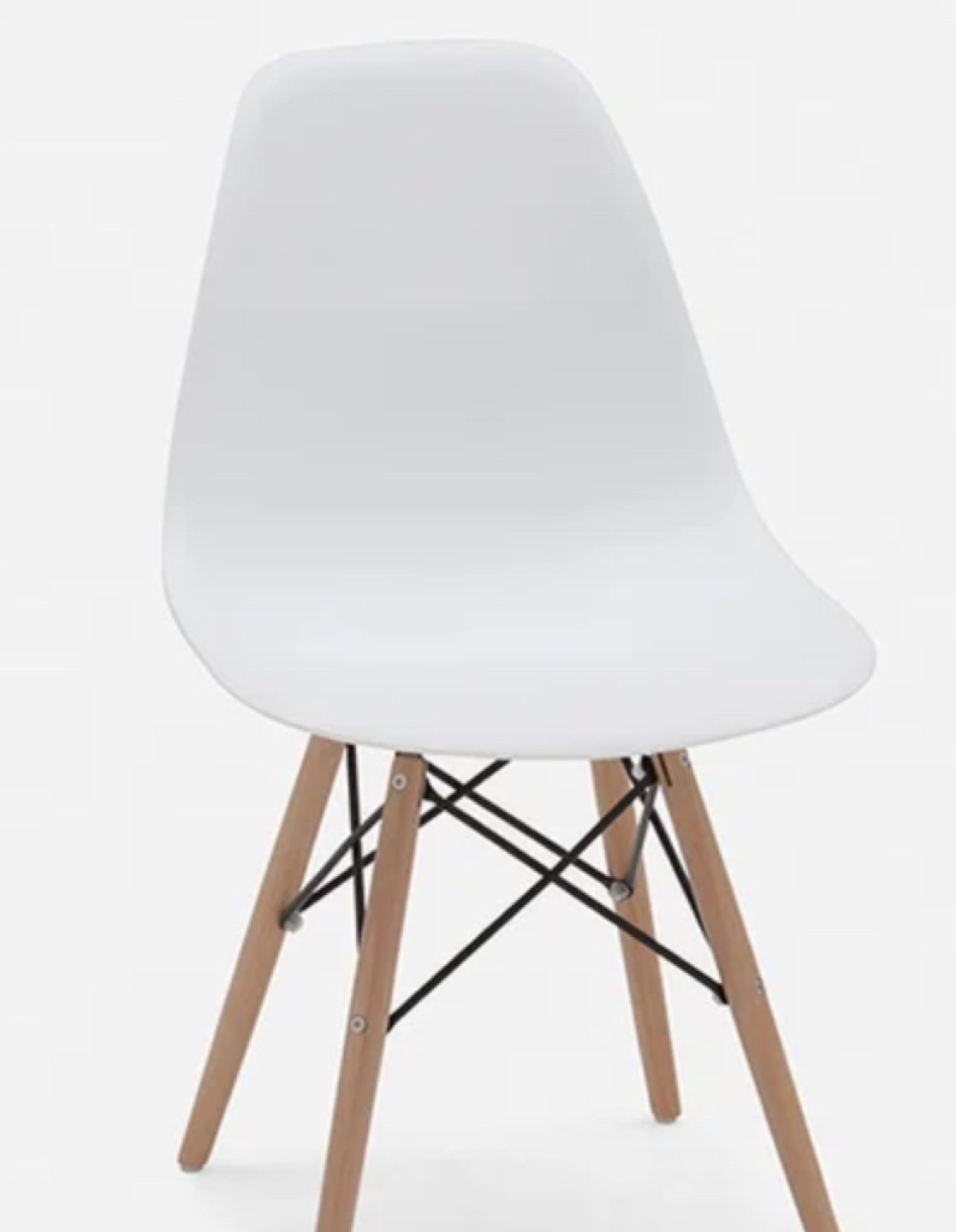 2 x Eiffel style white chairs thumbnail