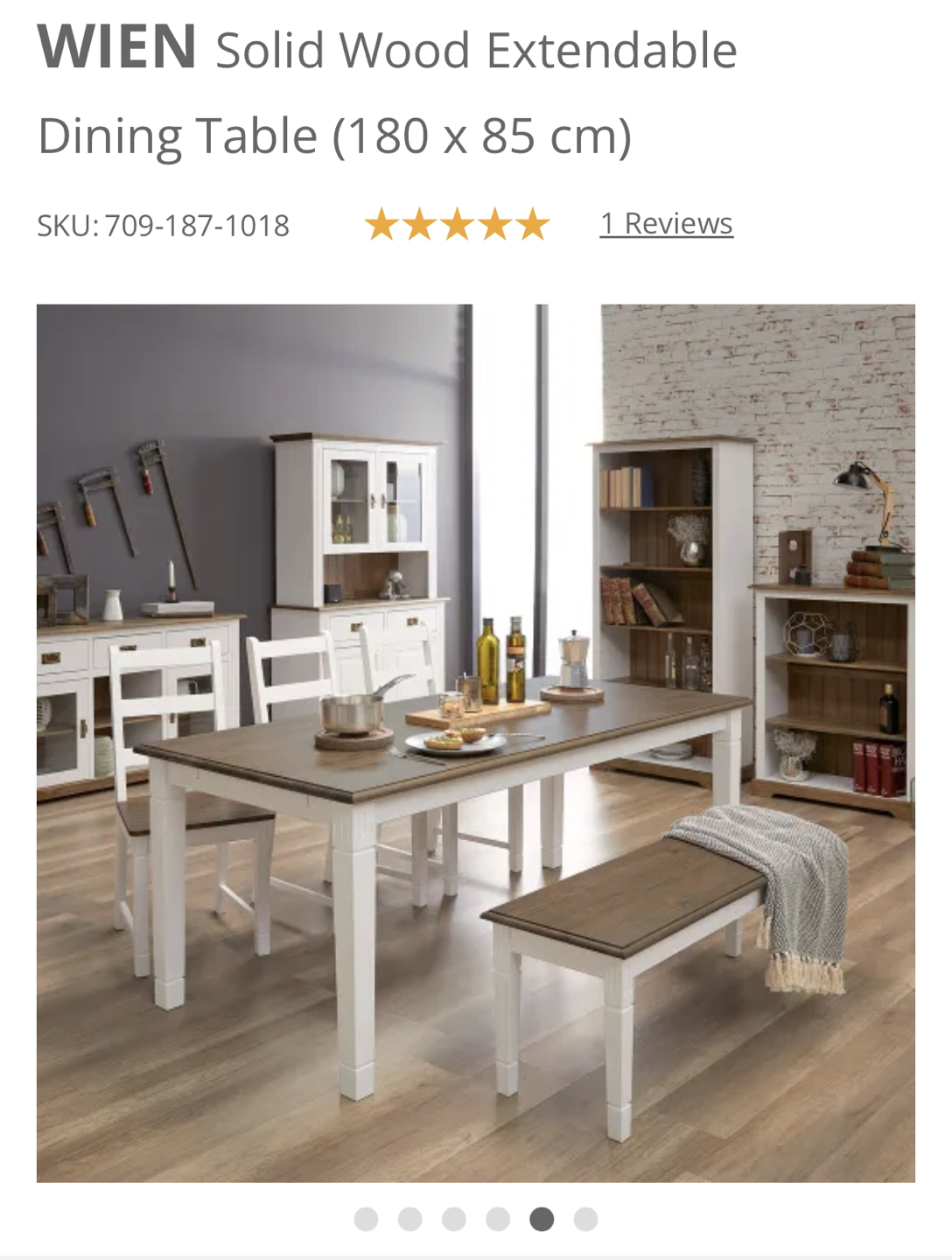 Wooden dining table chairs bench - photo 5