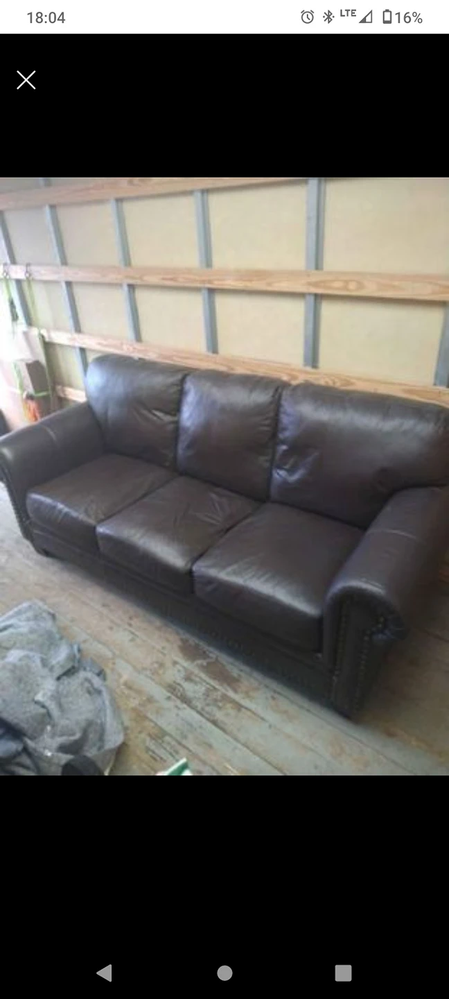 Brown Leather Couch, Sofa, Living Room Furniture FREE DELIVERY