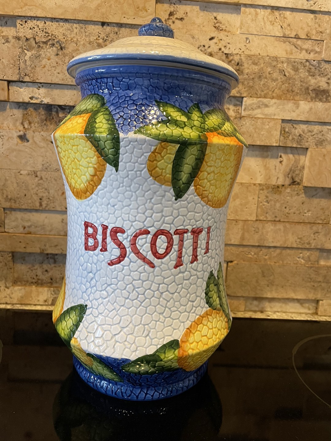 Large vintage BISCOTTI Jar thumbnail