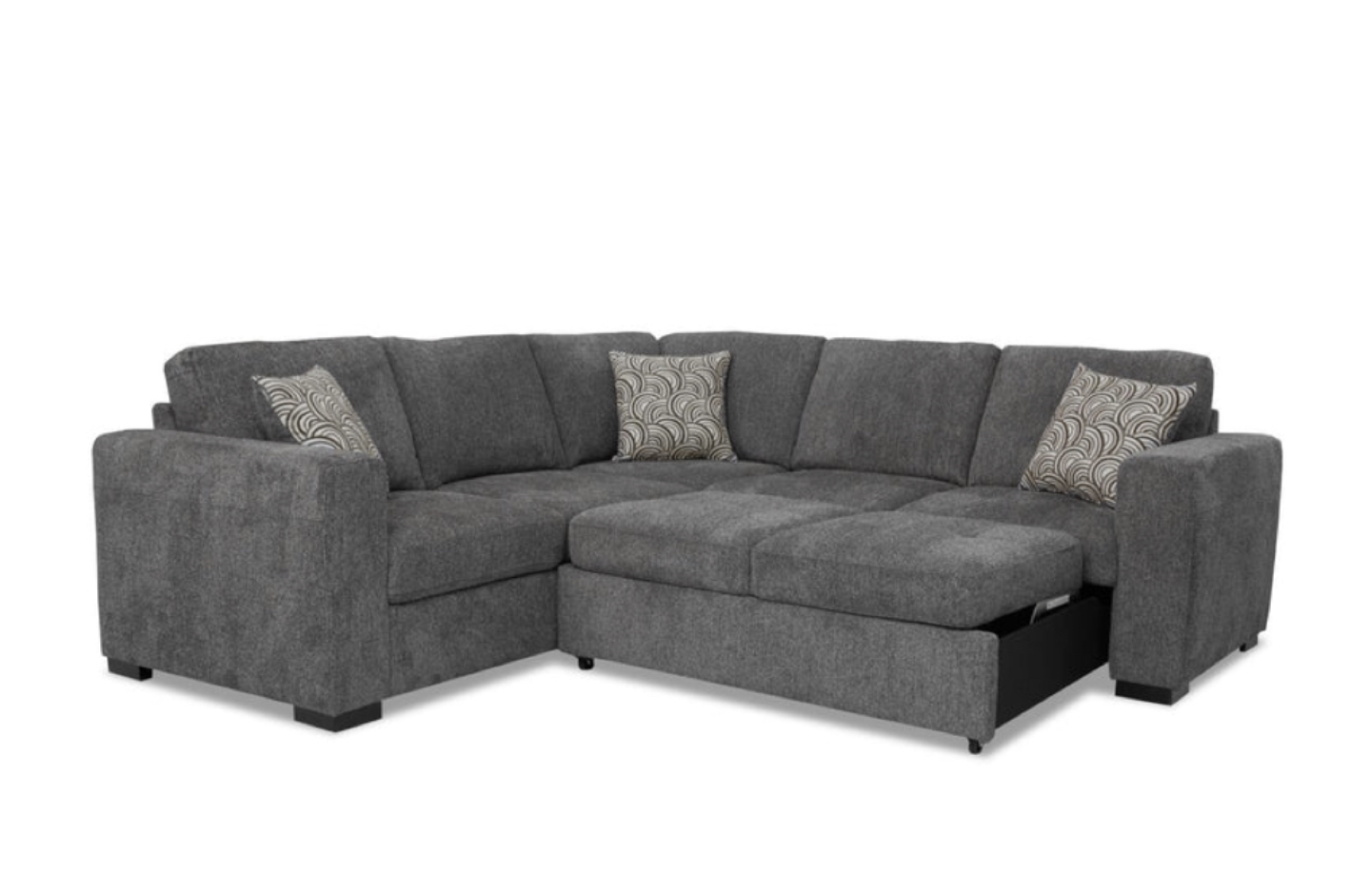 Free Delivery! Sectional Sofa Bed Couch W/ Pullout Bed