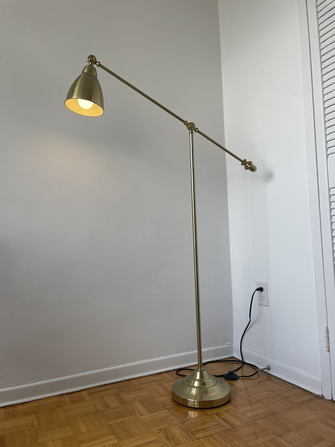 BAROMETER Floor/reading lamp, brass colour plus smart bulb - photo 3