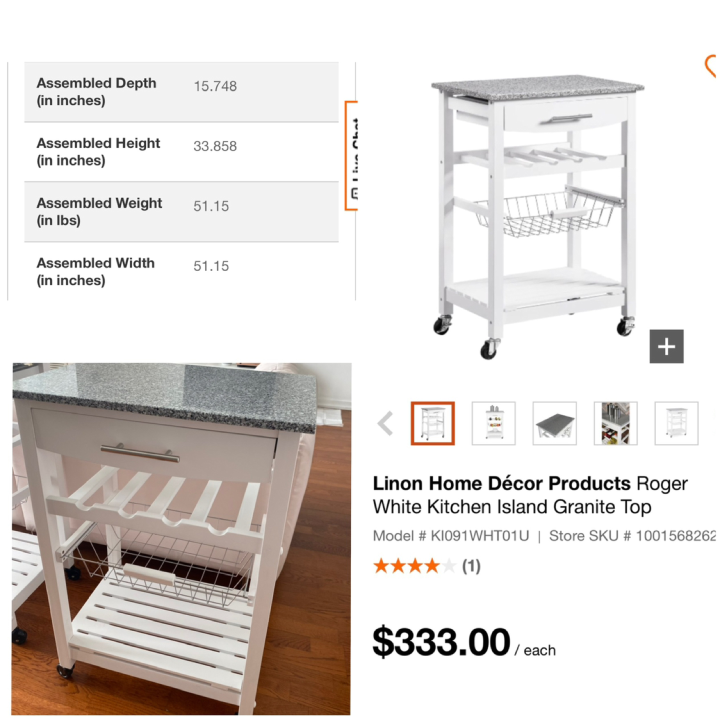 Kitchen Island Cart thumbnail
