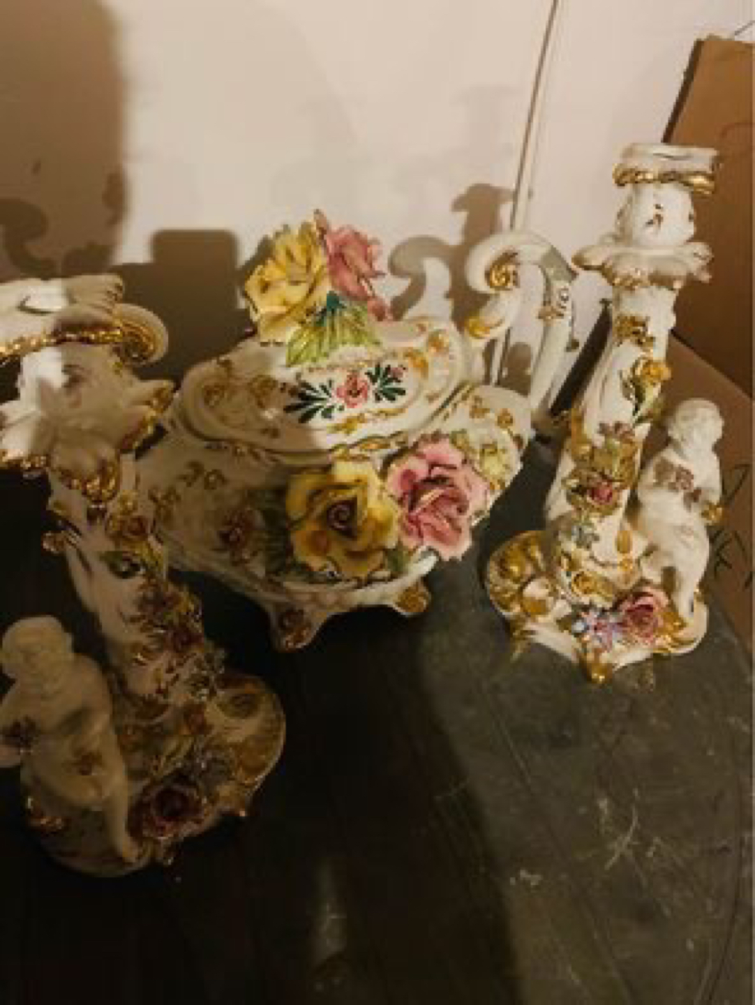 Vintage Capodimonte Large table set